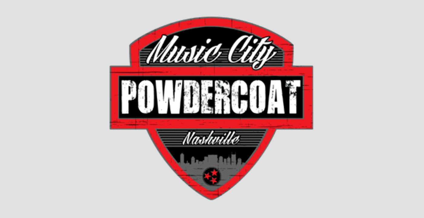 Music City Powdercoat Nashville logo design.