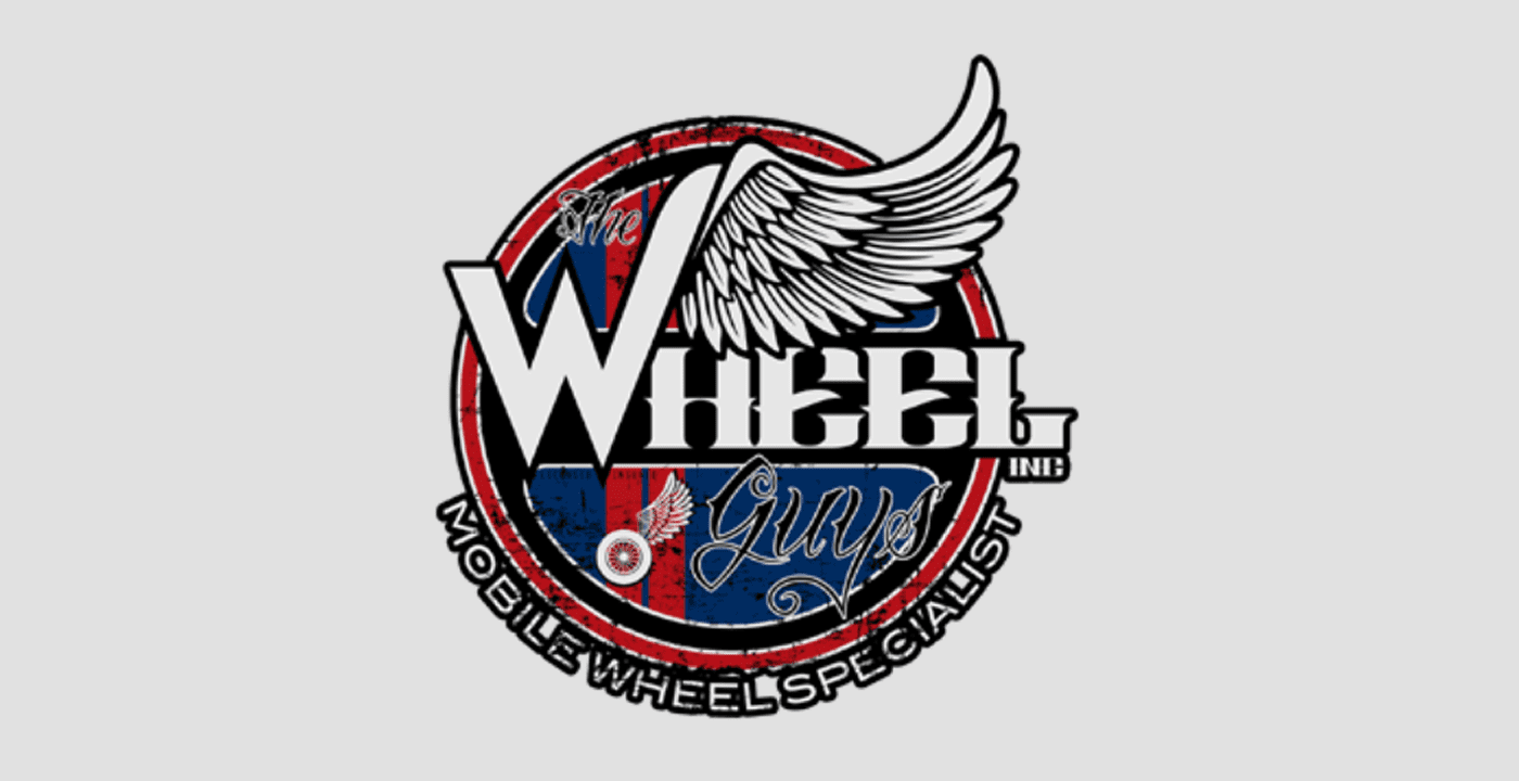 Logo with wings and text design.