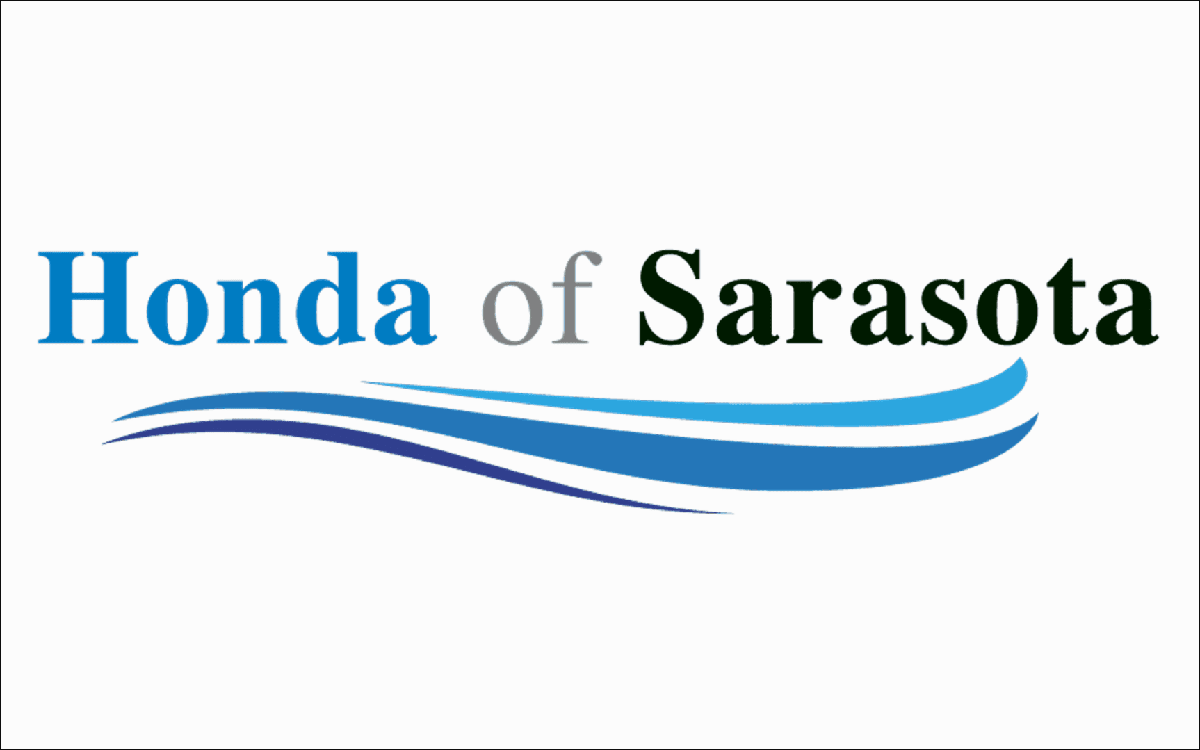 Honda of Sarasota logo with blue waves.