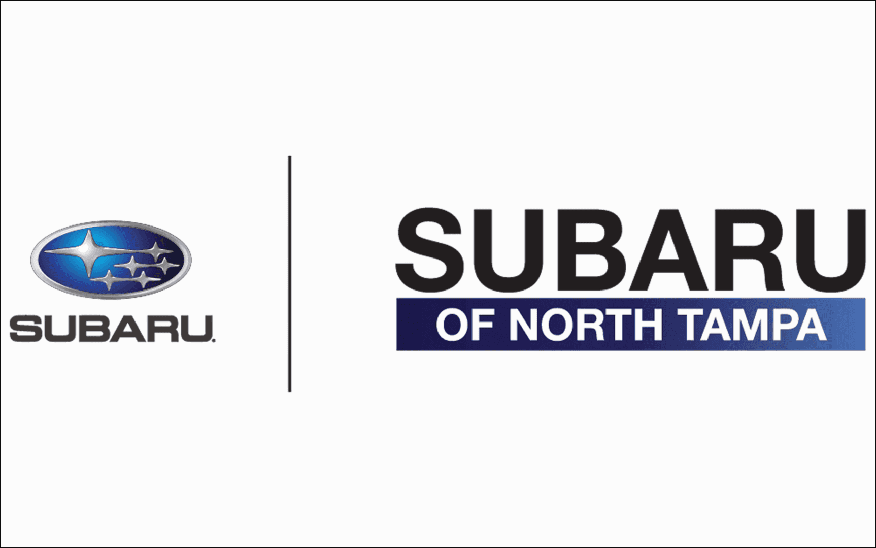 Subaru of North Tampa dealership logo.
